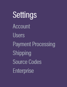 settings column
